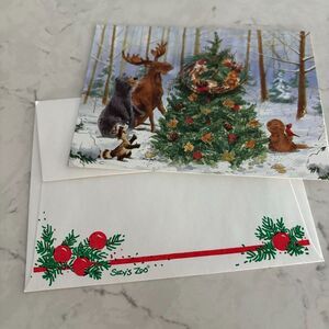 Suzy Zoo Christmas & Tree Holiday Card Message Greeting with Envelope